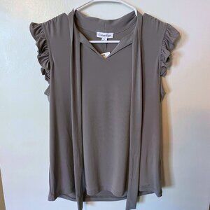 Calvin Klein Women's Blouse Grey Size Small New With Tags